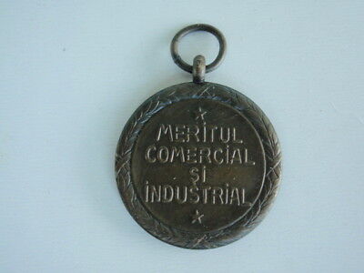 ROMANIA KINGDOM COMMERCE AND INDUSTRY MEDAL 3RD CLASS. MISSING RIBBON.