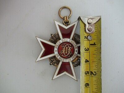 ROMANIA KINGDOM CROWN ORDER GRAND CROSS BADGE W/O SWORDS. TYPE 2. RARE