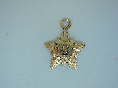 ROMANIA RSR ORDER OF STAR GRAND CROSS BADGE FOR DIPLOMATS MINIATURE. R