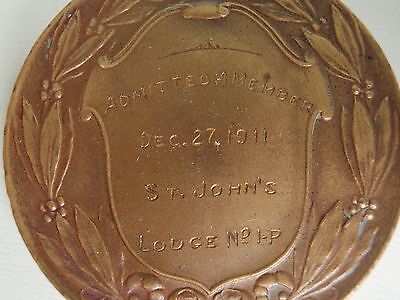 USA RHODE ISLAND LODGE MEDAL. NAMED AND DATED AMD MARKED. VF+