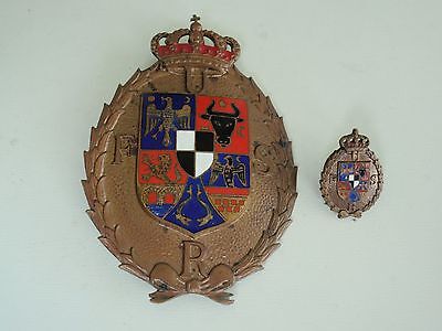 ROMANIA KINGDOM FUSR MILITARY BADGE ORDER 3RD GRADE #33 W/ MINIATURE.