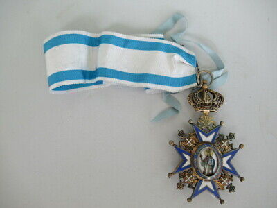 SERBIA ORDER OF ST. SAVA COMMANDER GRADE NECK BADGE. TYPE 3.