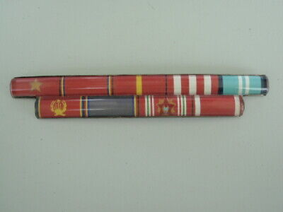 ROMANIA SOCIALIST GENERAL'S 9 SERVICE RIBBON BAR. MEDAL. RARE. 5