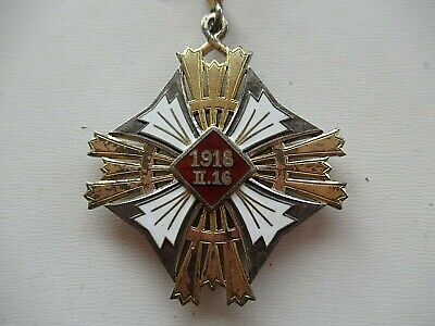 LITHUANIA ORDER OF THE GEDIMUS 3RD CLASS. TYPE 1, ENAMEL BOTH SIDES. R