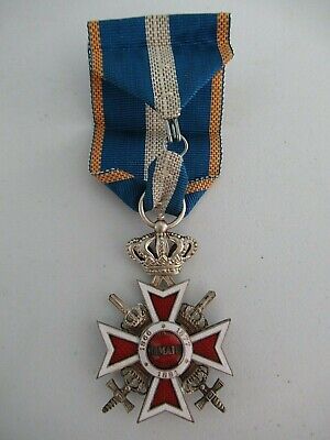 ROMANIA KINGDOM CROWN ORDER KNIGHT GRADE W/ SWORDS TYPE 2 1938 VARIANT