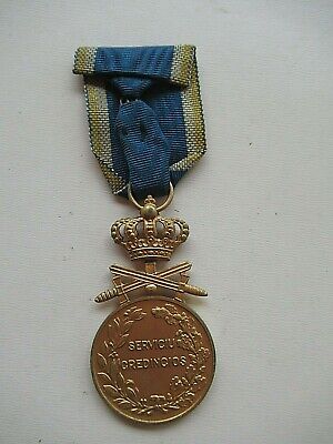 ROMANIA KINGDOM LOYAL SERVICE MEDAL 1ST CLASS W/ SWORDS.TYPE 2. RARE!