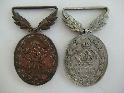 ROMANIA KINGDOM 15 & 20 YEAR MILITARY SERVICE MEDALS W/ DOCUMENTS. SAM