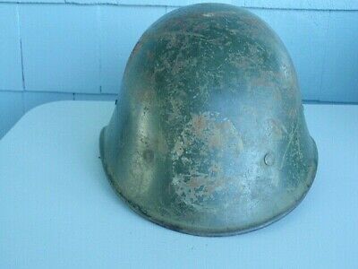 ROMANIA KINGDOM 1930'S ISSUE KING CAROL II COMBAT HELMET. MISSING EMBL