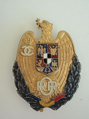 ROMANIA KINGDOM OFFICER IN RESERVE BADGE MEDAL SILVER/GILT.  #532. RAR