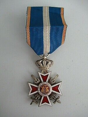 ROMANIA KINGDOM CROWN ORDER KNIGHT GRADE W/ SWORDS TYPE 2 1938 VARIANT