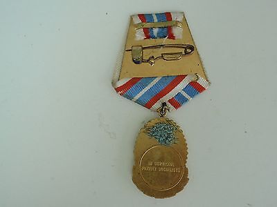 ROMANIA SOCIALIST MEDAL IN THE SERVICE TO THE MOTHERLAND 1ST CLASS RAR