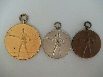 ROMANIA KINGDOM CAROL II 1932 SPORT MEDAL MEN'S TENNIS 1ST, 2ND, 3RD P