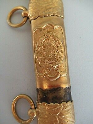 ROMANIA SOCIALIST GENERAL'S DAGGER #25930. GILT NOT PAINTED! RARE! UNI