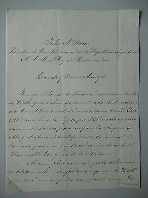 ARGENTINA 1898  LETTER KING TO KING CAROL OF ROMANIA. GOVERNMENT ANNOU