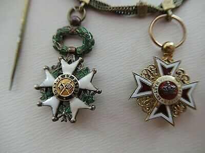 ROMANIA KINGDOM STAR GROUP OF 3 MINIATURE. TYPE 1 GROUP. MADE IN GOLD!