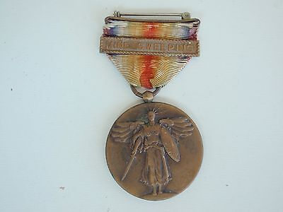 美国第一次世界大战胜利奖章，带扫雷杆。室颤+