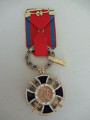 ROMANIA MILITARY BRAVERY ORDER 2000 COMMANDER 1ST GRADE W/ SWORDS. SILVER