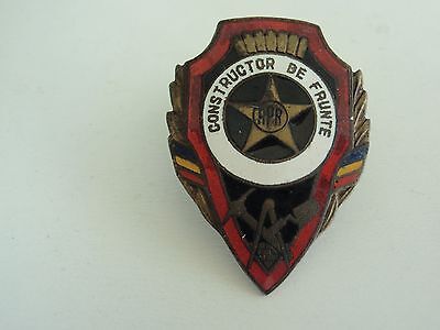 ROMANIA MILITARY LEADERSHIP BADGE IN CONSTRUCTION MEDAL RPR.  RARE!  V