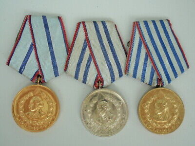BULGARIA SOCIALIST 20, 15 & 10 YEAR SERVICE MEDAL IN THE MVR. TYPE 2.