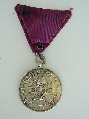 ROMANIA KINGDOM  FIRE FIGHTER MEDAL FOR 25 YEARS SERVICE IN SIBIU. SIL