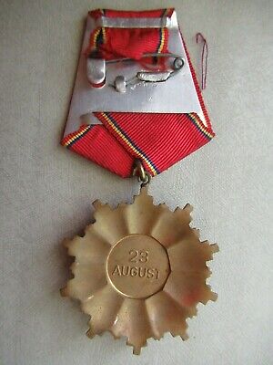 ROMANIA RSR ORDER OF THE 23RD OF AUGUST 5TH CLASS. RARE VF+