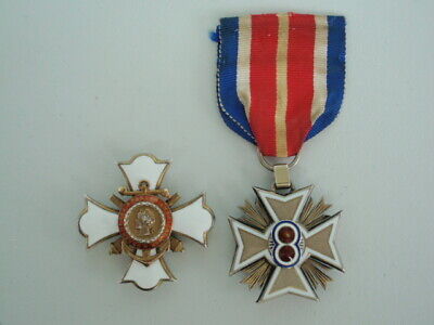 USA SOCIETY BADGE GROUP: PHILIPPINES ARMY & SPAN- AM MEDALS. BOTH SILV
