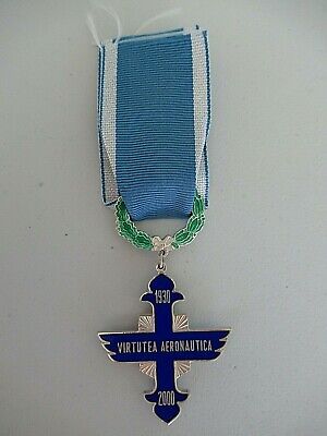 ROMANIA ORDER OF AIR FORCE BRAVERY 2000 KNIGHT GRADE. SILVER. RARE!