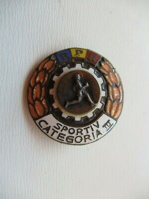 ROMANIA SOCIALIST RPR SPORTS CATAGORY 3 BADGE MEDAL. NUMBERED. RARE. V