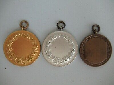 ROMANIA KINGDOM CAROL II 1932 SPORT MEDAL FOR MEN'S DISCUS 1ST, 2ND, 3