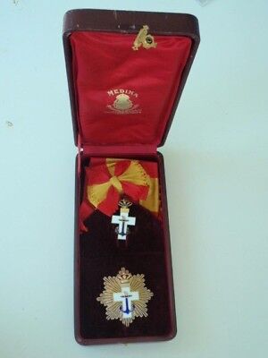 西班牙海军大十字勋章套装。银。早期版本