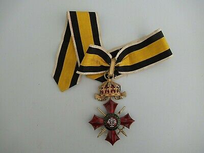 BULGARIA KINGDOM MILITARY MERIT ORDER W/ SWORDS. TYP 1 COMM. GR.. CRIS