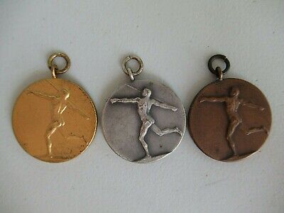 ROMANIA KINGDOM CAROL II 1932 SPORT MEDAL MEN'S JAVELIN 1ST, 2ND, 3RD