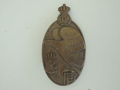 ROMANIA KINGDOM PRE MILITARY BADGE MEDAL 3RD GRADE. CAROL II RARE! VF+