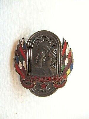 ROMANIA SOCIALIST RPR INTERNATIONAL ATHLETIC CHAMPIONSHIP BADGE MEDAL.