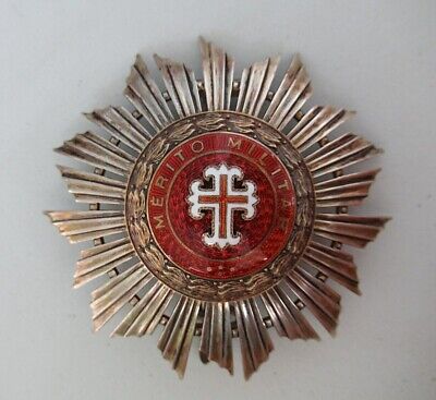葡萄牙胸星军事功绩勋章。银色/有标记。稀有的。