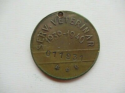 ROMANIA KINGDOM 1940 TOKEN MEDAL GRANTING VETERANS BUCHAREST PRIVILEGE