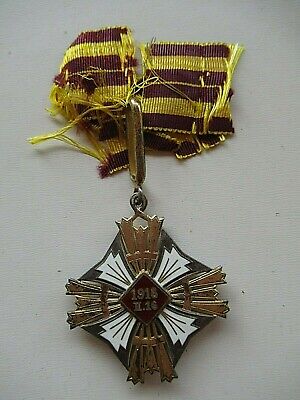 LITHUANIA ORDER OF THE GEDIMUS 3RD CLASS. TYPE 1, ENAMEL BOTH SIDES. R