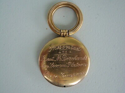 USA MILITARY PRESENTATION MEDAL. GOLD! 1910 TO A LT. RARE!!