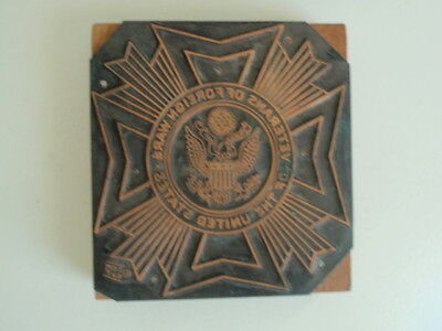 美国退伍军人奖章协会徽章印刷块。大的！右