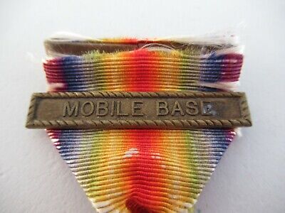 USA WWI VICTORY MEDAL W/ MOBILE BASE BAR. VF+