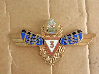 ROMANIA SOCIALIST AIR FORCE COMMUNICATION BADGE MEDAL 3RD GRADE RSR TY