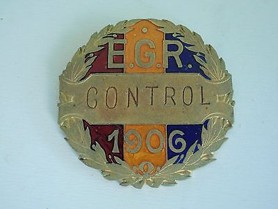 ROMANIA KINGDOM E.G.R. CONTROL BADGE 1906 MEDAL. RARE!