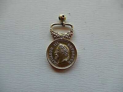 FRANCE DEVOTION MINIATURE MEDAL. NAPOLEON III. MADE IN GOLD! RARE!!