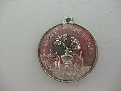 ROMANIA KINGDOM PRINCESS ILEANA OF ROMANIA BAPTISM MEDAL 1908. SILVER/