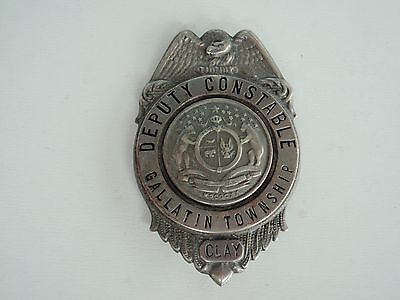 USA GALLATIN TOWNSHIP BADGE MEDAL. RARE! ORIGINAL VF+