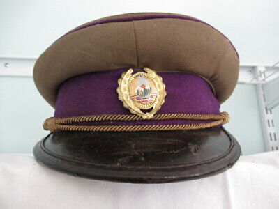 ROMANIA SOCIALIST RSR JR. OFFICER'S ADMINISTRATOR'S VISOR HAT.  VF+ ME