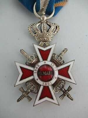 ROMANIA KINGDOM CROWN ORDER KNIGHT GRADE W/ SWORDS TYPE 2 1938 VARIANT