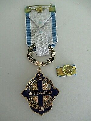 ROMANIA ORDER OF NAVAL BRAVERY 2000 OFFICER GRADE W/O SWORDS. SILVER.