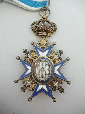 SERBIA ORDER OF ST. SAVA COMMANDER GRADE NECK BADGE. TYPE 3.