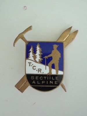 ROMANIA KINGDOM T.C.R. ALPINE BADGE MEDAL. RARE! VF+